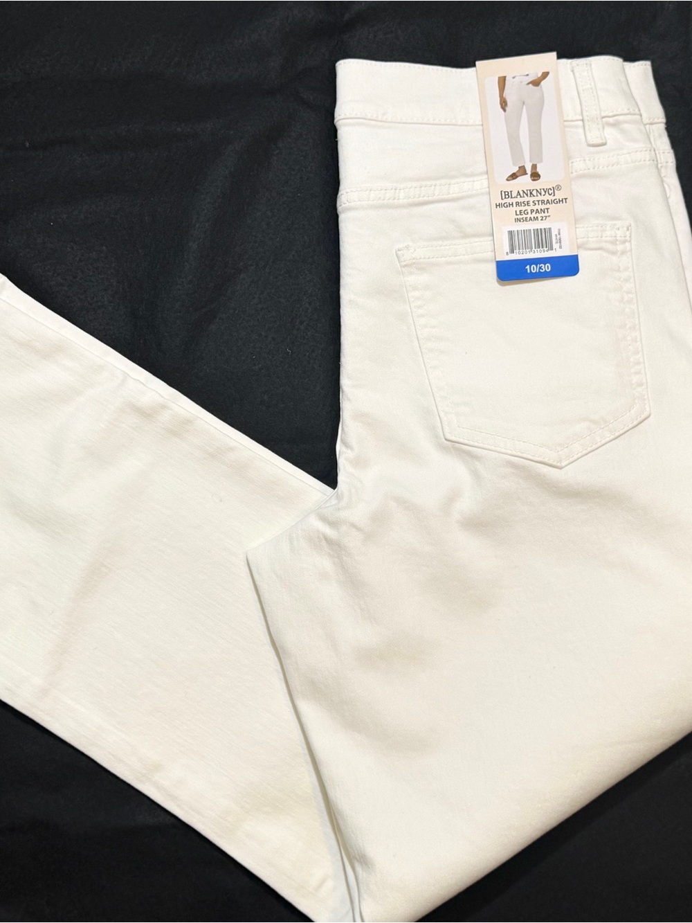 Blank NYC High-Rise Straight Leg Jeans in White